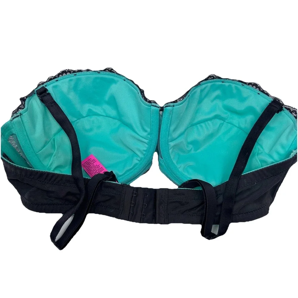 La Senza "The Show Off" Sexy Green Push Up Bra 36B with Removable Straps - Picture 2 of 8